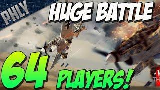 64 PLAYERS! HUGE BATTLE - Enduring Confrontation ( War Thunder Gameplay)