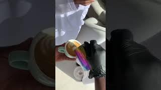 How I Made a Tulip Latte Art for a Customer’s Cappuccino (Real Order!) #coffeelatteart