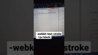 #CSS Text stroke #shorts
