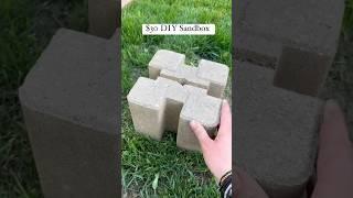 Budget DIY Sandbox using concrete planter wall blocks #diy #sandbox #cheap #kids #ideas #outside