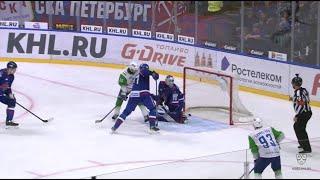 Первый гол Хмелевски в КХЛ/Sasha Chmelevski first KHL goal