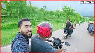 Bike Riding On A Beautiful Road in Gazipur | Simple Lifestyle Vlog | Azhar Vlogs BD