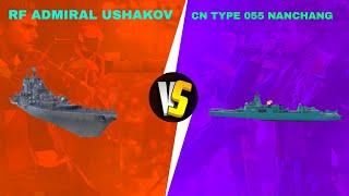 RF ADMIRAL USHAKOV VS CN TYPE 055 NANCHANG 