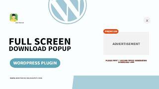 [UPDATED] FULL SCREEN DOWNLOAD POPUP WITH COUNTDOWN TIMER PLUGIN FOR WORDPRESS 