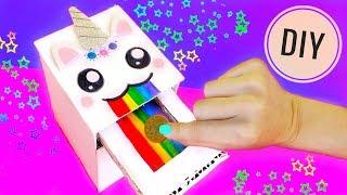 DIY Haz un UNICORNIO MÁGICO TRAGA MONEDAS | Hucha o alcancía con cartón