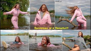 Swimming in a snowsuit! (Trailer) #wetlook #beauty #wetclothes