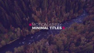 New Minimal Titles Premiere Pro Templates