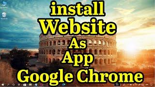 How to install website as app on Google Chrome