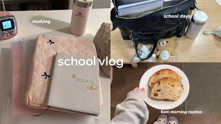 school vlog ·˚ ༘| waking up at 6am, morning routine, school days, study, divoom