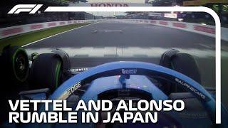 Alonso and Vettel's Crazy Battle To The Line | 2022 Japanese Grand Prix