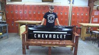 How to make a truck tailgate bench.