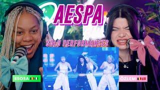 aespa 에스파 Dopamine, Up, Bored, Spark, Menagerie, 2HOT4U and Wake Up solo performances reaction