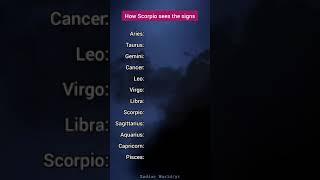 How Scorpio sees the signs  - Zodiac Signs Shorts #shorts