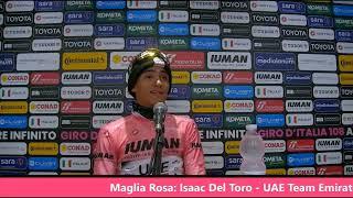 Giro d'Italia 2025 - Isaac Del Toro : "I crashed... but I managed to come back to the front"