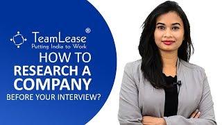 How to research a company before the interview? - Interview Tips, Teamlease