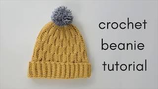 Crochet Beanie Tutorial - how to make a crochet hat