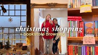 a cozy day christmas shopping + bookstore browsing | vlogmas day 12