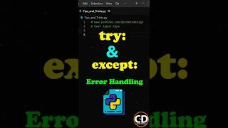 try: & except: Keyword in PYTHON - Error Handling #python #programming #coding