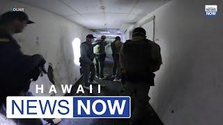WATCH: Multi-agency sweep of abandoned Hilo hotel results in arrests, citations