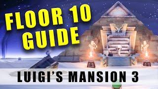 Luigi's Mansion 3 Floor 10 Walkthrough - 100% 10F Tomb Suites guide & how to get out of the Pyramid