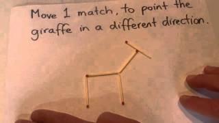 How to Solve the Giraffe Match Stick Puzzle - Plus Solution - Step by Step Instructions - Tutorial