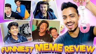 Meme review with youtubers Ft @adarshuc   || These memes are so funny 