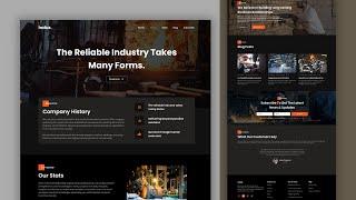 Build An Industrial Responsive Landing Page Using HTML CSS And JavaScript