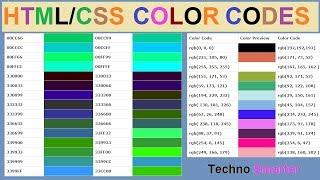 HTML & CSS color codes| Hex and RGB color codes