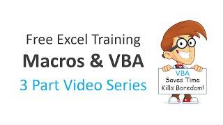 Excel Macros And Vba: Free Training Series