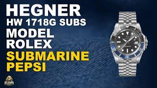 HEGNER HW 1718G SUBS : JAM TANGAN HEGNER MODEL ROLEX SUBMARINE PEPSI TERBARU (2025)