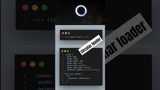 Circular loader #coder #coders #code #creativecoder #csseffect #programmer #cssproperty