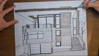 Stop Making Excuses │ Architecture Drawing 5 (1 point perspective)