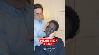 INSANE NECK CRACK! SUPER LOUD AND SATISFYING! #asmr #satisfying #osteopath #chiropractic