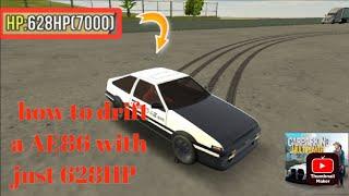 How to make a AE86 into a drift car with just 628HP in CPM (car parking multiplayer)