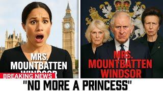 UK Parliament Officially Strips Meghan off Royal Status – She's Now 'Mrs. Mountbatten-Windsor'