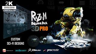 RAZUM PRO 3D BRUSHSET (NomadSculpt/Zbrush/3Dcoat/Procreate)