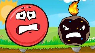 Новый КРАСНЫЙ ШАР младший. 2-7 УРОВНИ. Мультик ИГРА Bounce Tales Adventures Red Ball