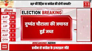 Haryana Election Result LIVE | हैट्रिक लगाने की ओर BJP | 4 मंत्री चुनाव हारे | कांग्रेस का सपना टूटा