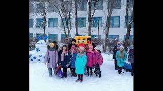 Снежный городок Кийминской средней школы имени Г.Абдрахманова