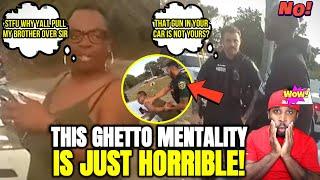 Stereotypical Black Woman Thinks She's Entitled To Interrupts Cops Traffic Stop Without Consequences