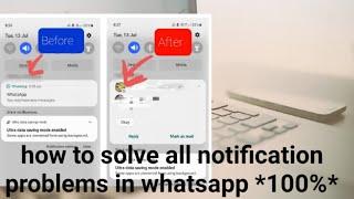 How to solve all notifications problems on WhatsApp and all Apps./All-rounder tech *2021* Malayalam/