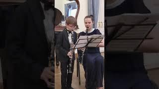 Prokhor Gurev with Ruzalia Kasimova Mozart clarinet duet at Sviblovo mansion