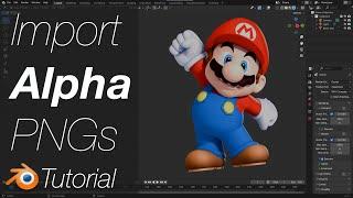 [4.1] Blender Tutorial: How to Import Transparent PNG Images