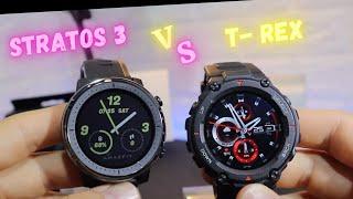 Amazfit Stratos 3 vs T-Rex which is better, design, performance, battery ?