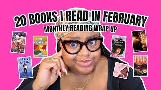 FEBRUARY 2025 READING WRAP UP | 20 Black Romance & Historical Fiction Books I Read #booktube