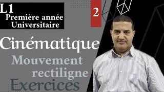 Physique 1: Cinématique/ Exo2: Diagramme des vitesses - équations horaires | L1 première Université