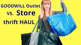 Goodwill Outlet vs Store Thrift Haul to Resell for Profit on Poshmark | #Thrifter #Poshmark