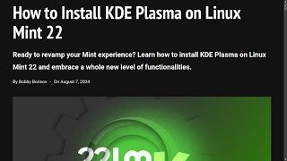 How to Install KDE Plasma on Linux Mint 22