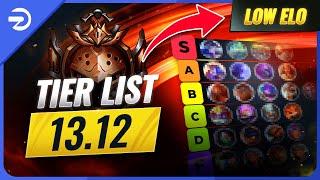 PATCH 13.12 TIER LIST (Low Elo) - League of Legends Season 13