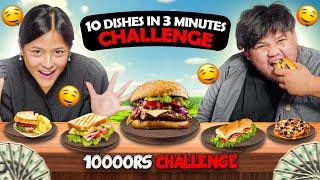 10 Dishes In 3 Minutes Challenge Ft.Mikasa ||1000 Rs Per Dish ||Must Watch